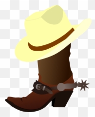 Free Picture Of A Cowboy Hat Download Clip Art - Transparent Background Boots Clipart Emoji