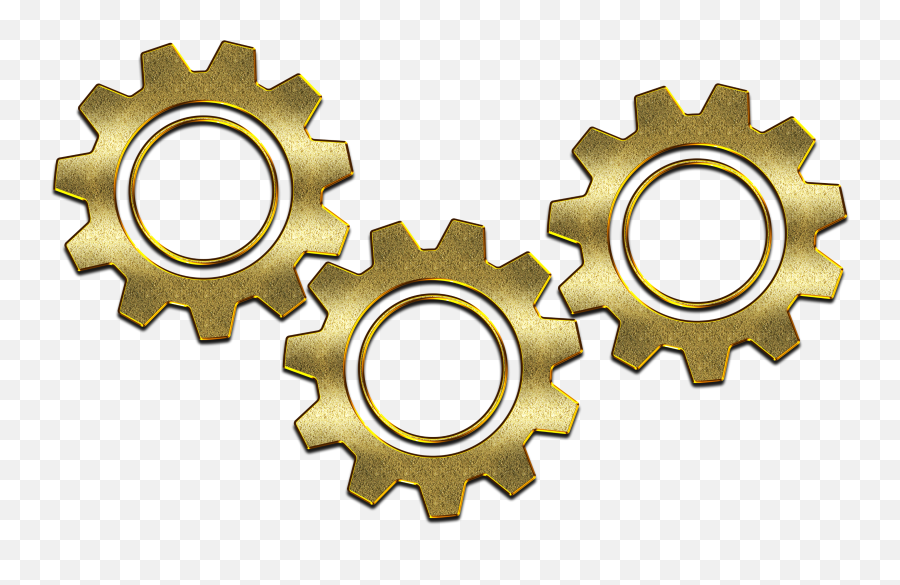 Gears Gold Machine Three 3 Working Work - Engranajes Proceso Emoji,Gears Emoji