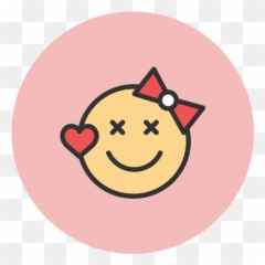 Girl Smiley Icon - Emoji