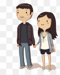 Cartoon Drawing couple Holding hands - Couple holding Nice Pic Cartoons Emoji