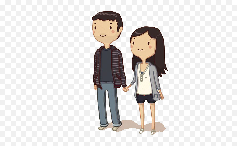 Cartoon Drawing Couple Holding Hands - Couple Holding Hands Nice Couple Pic Cartoons Emoji,Holding Hands Emoji