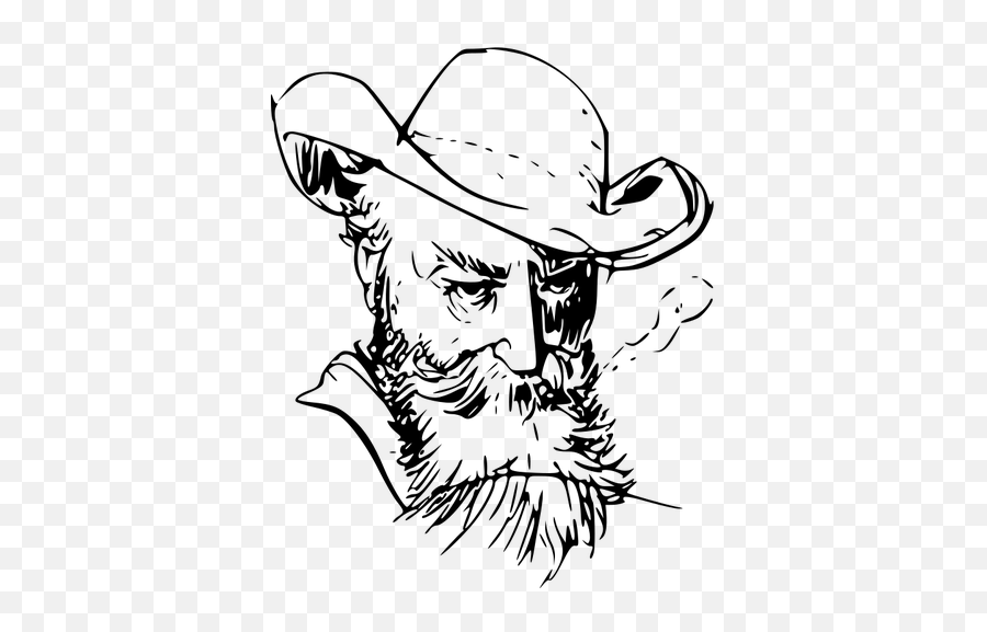 Imagen De La Cara Del Viejo Hombre - Old Man Vector Face Emoji,Cowboy Hat Emoji