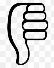 Emojione Bw 1f44e - Clip Art