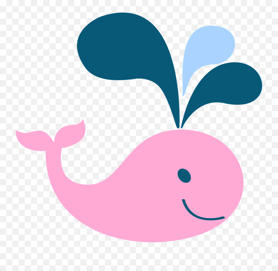 Water Pink Cute Ocean Whale - Pink Baby Whale Clipart Emoji,Whale Emoticons