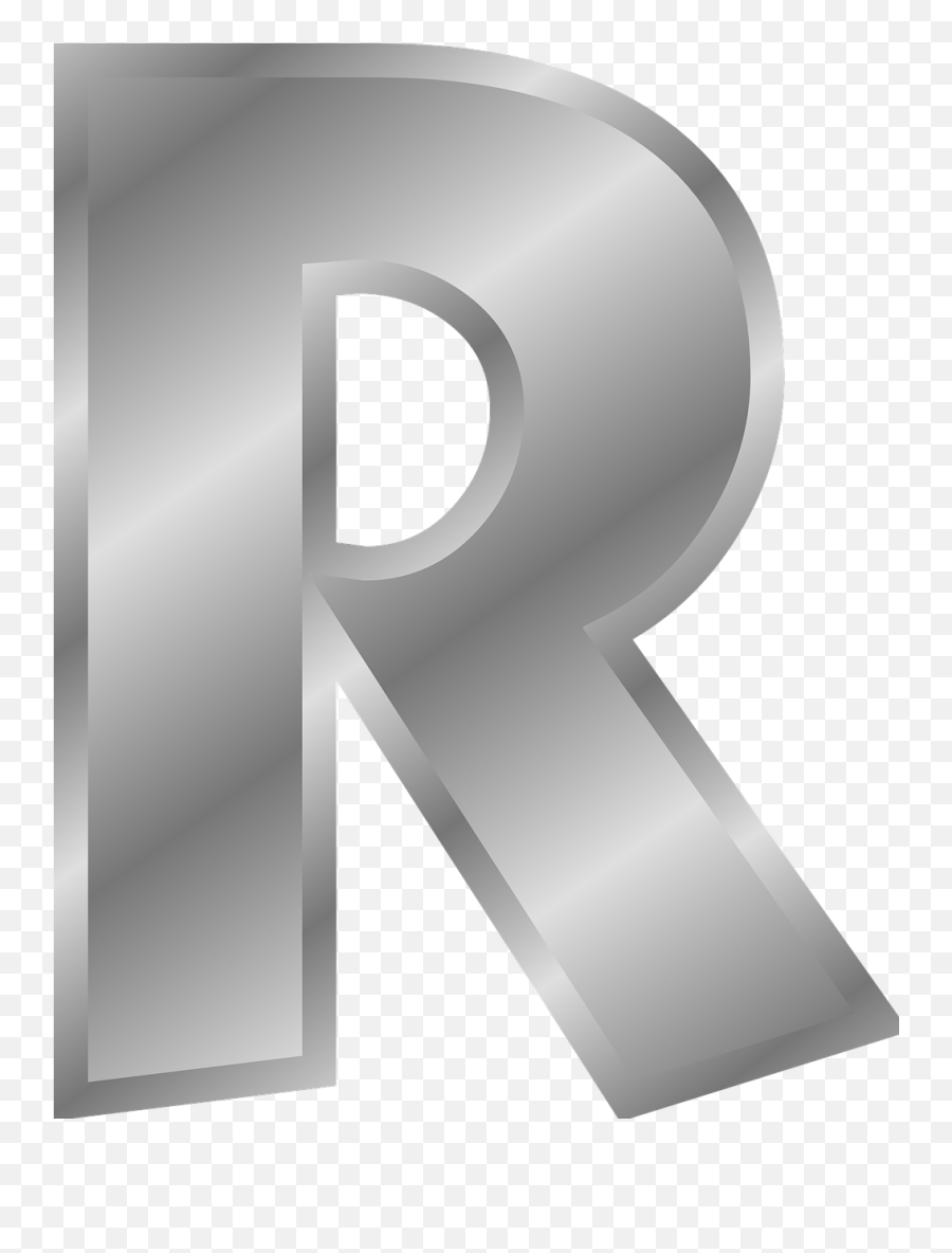 R Letter R Letter Alphabet English - Silver Letter R Png Emoji,Naked Girl Emoji