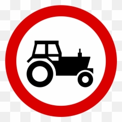 No Entry For Vehicles Sign Clipart - Emoji