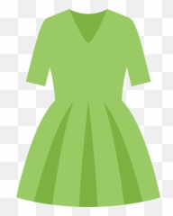 Green Dress Transparent Png Clipart - Background Icon Emoji