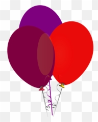 Balloons Purple String - Birthday Emoji