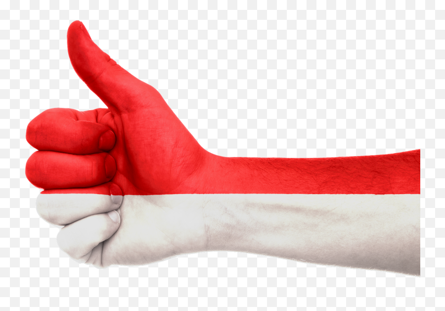 Indonesia Flag Hand Thumbs National - Transparent Indonesian Flag Png Emoji,Indonesian Flag Emoji