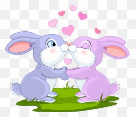 Pin - Cartoon Bunnies In Love Emoji,Donkey Emoji Facebook