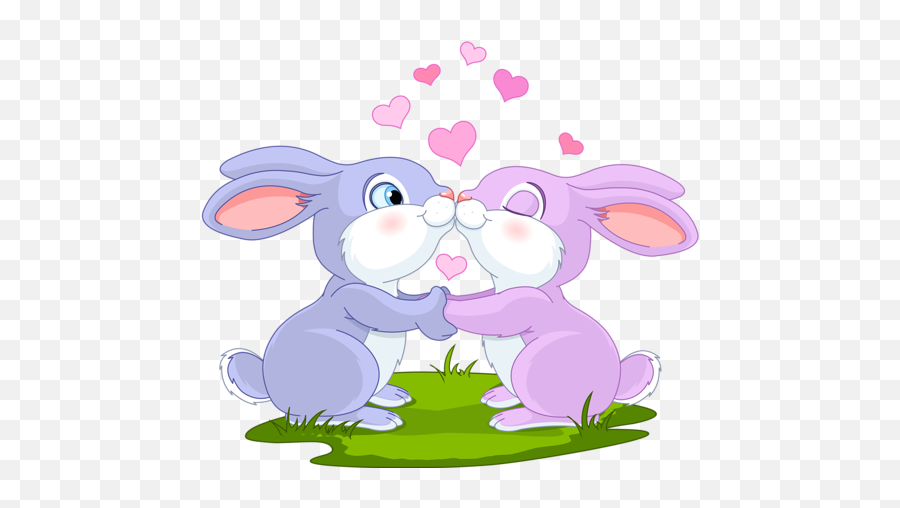 Pin - Cartoon Bunnies In Love Emoji,Donkey Emoji Facebook