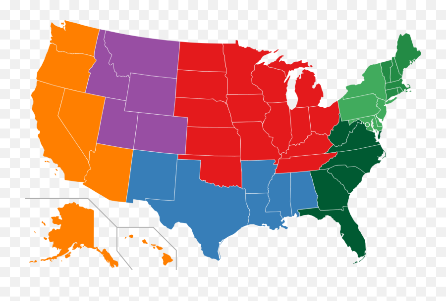 Defense Districts - 116th Congress Senate Map Emoji,West Coast Emoji