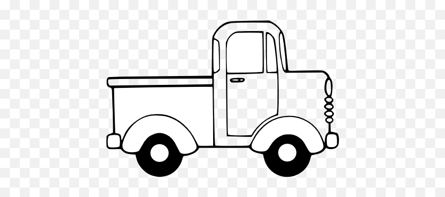 Black And White Pickup Truck Clipart - Little Blue Truck Worksheets Emoji,Pickup Truck Emoji