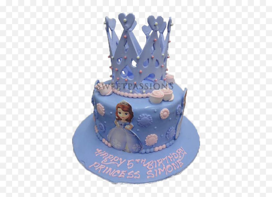 Download Hd Sophia Princess Crown Cut - Out Birthday Cake Birthday Cake Emoji,Princess Crown Emoji