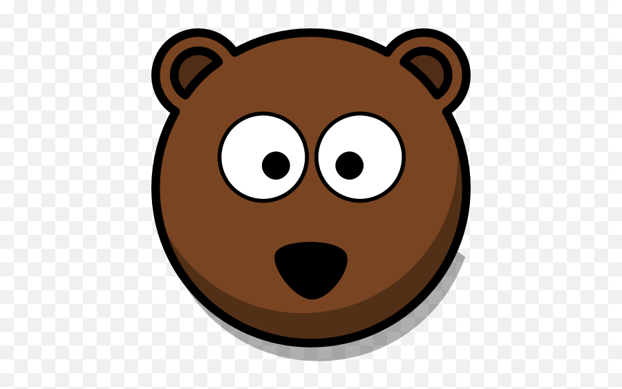Cartoon Bear Face - Cartoon Bear Head Clipart Emoji,Bear Face Emoticon