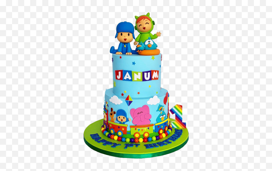 Boys Cakes Kids Birthday Cakes Dubai The House Of Cakes Dubai - Pocoyo Cake Design Emoji,How To Make An Emoji Cake
