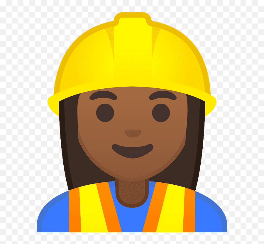 Woman Construction Worker Emoji Clipart - Construction Worker People Clipart,Construction Emoji