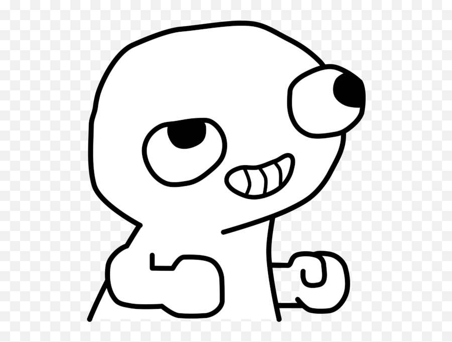 Caricature Cartoon Character - Clean Memes Black And White Emoji,Screaming Emoji