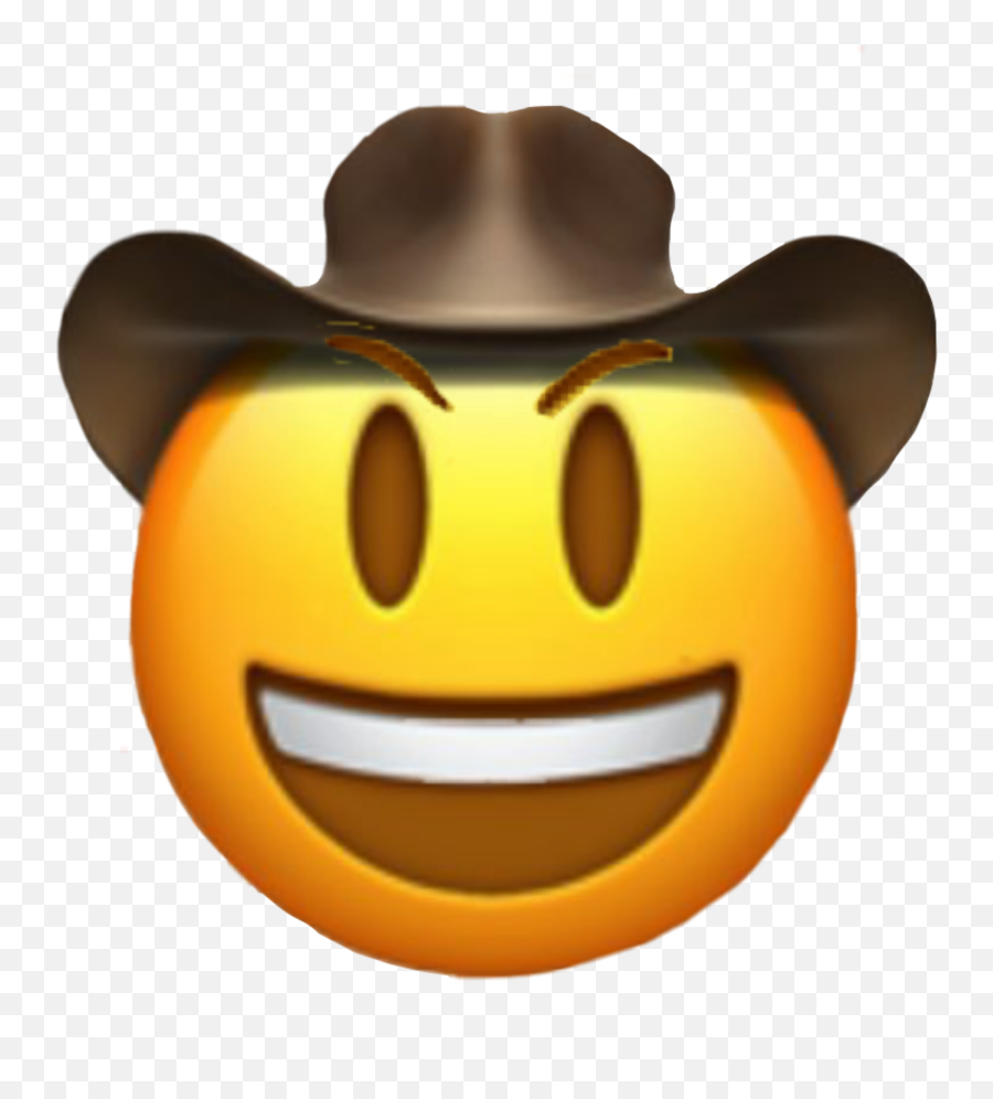 Evil Emoji Cowboy Mad Sticker By Zoe - Yee And I Cannot Stress This Enough Haw,Emoji Evil