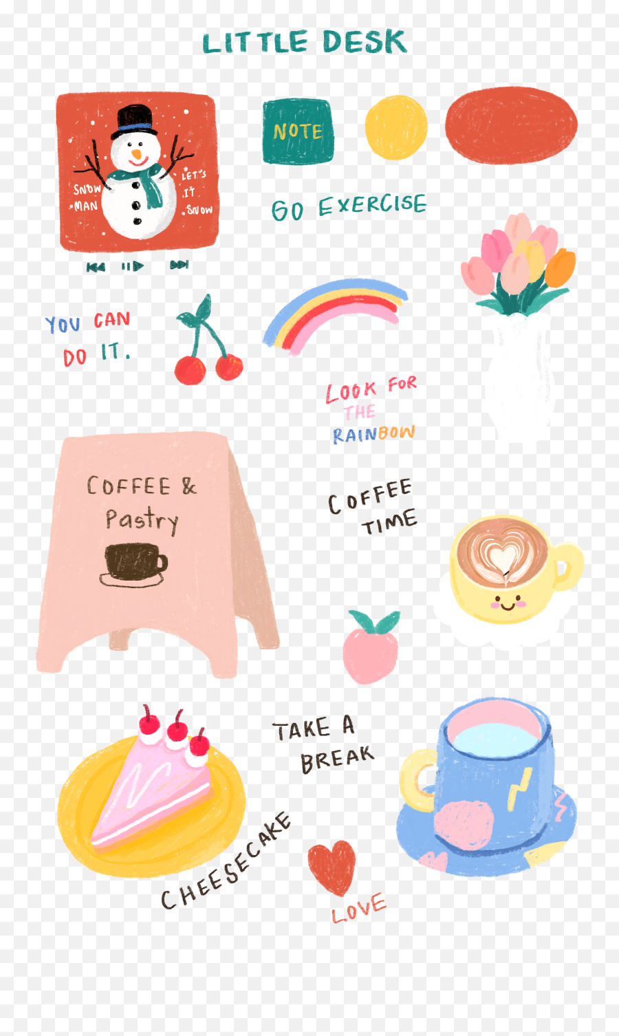 Pin - Korean Aesthetic Stickers Printable Emoji,Coffee Poodle Emoji