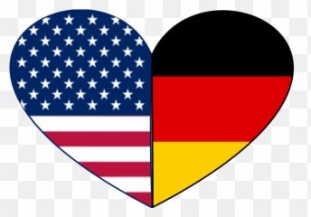 Germany Clipart Heart Germany Heart - German And American Flags Emoji,Cameroon Flag Emoji