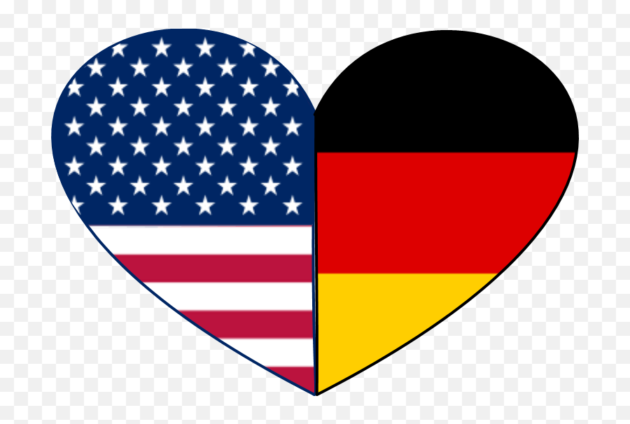 Germany Clipart Heart Germany Heart - German And American Flags Emoji,Cameroon Flag Emoji