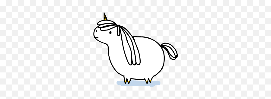 Fat Unicorn - Moving Fat Unicorns Emoji,Apple Unicorn Emoji