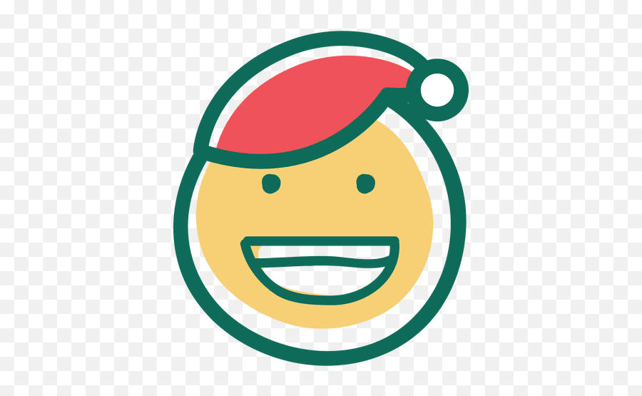 Sonrisa De Santa Claus Sombrero Cara - Smiley Emoji,Sombrero Emoticon