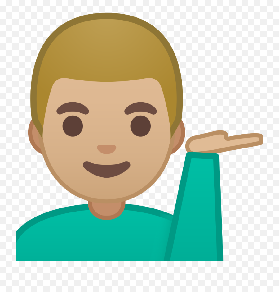 Man Tipping Hand Medium Light Skin Tone Icon - Principe Emoji,Hand On Head Emoji