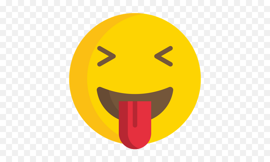 Squinting Face With Tongue Emoji Icon Of Flat Style - Smiley,Squinting Emoji