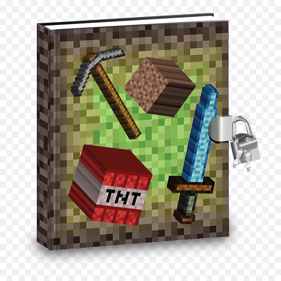 Pixel Mining Kids Diary With Lock - Minecraft Lock Diary Emoji,Lock Emoji