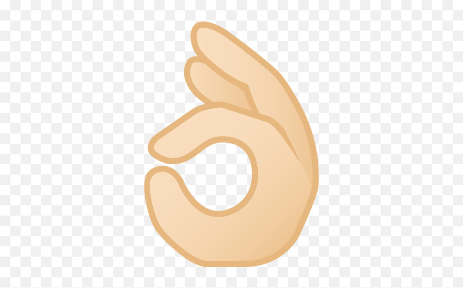 Ok Hand Light Skin Tone Icon - Ok Hand Emoji,Ok Thumb Emoji