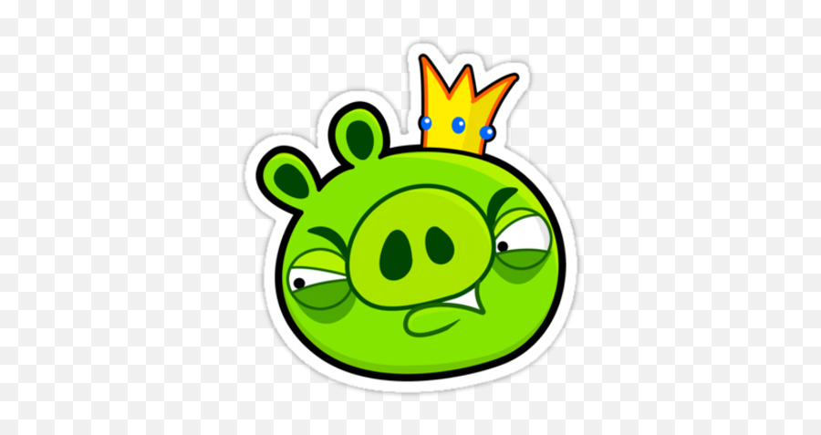 A Pig Angrygreenpig Twitter - Red Angry Birds King Pig Emoji,Pig Emoticon
