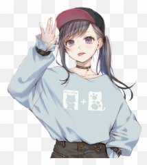 Beautiful Hoodie Cute Anime Girl Drawings - Tomboy Emoji