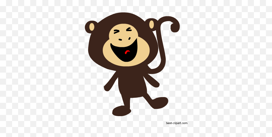 Monkey Free Clip Art Image - Cartoon Emoji,Laughing Monkey Emoji