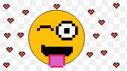 Pixilart - Smile Emoji By Danyboy Pixel Kiss Emoji,Lit Hand Emoji