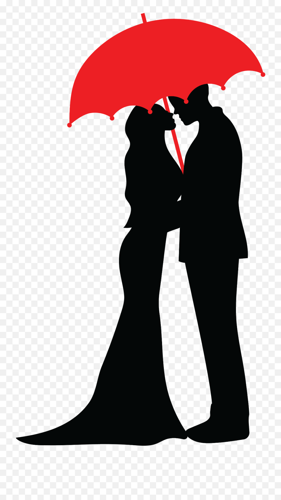 Silhouette Couple Love Umbrella Rain Kiss Valentine Val - Romantic Couple Umbrella Silhouette Emoji,Rain Umbrella Emoji