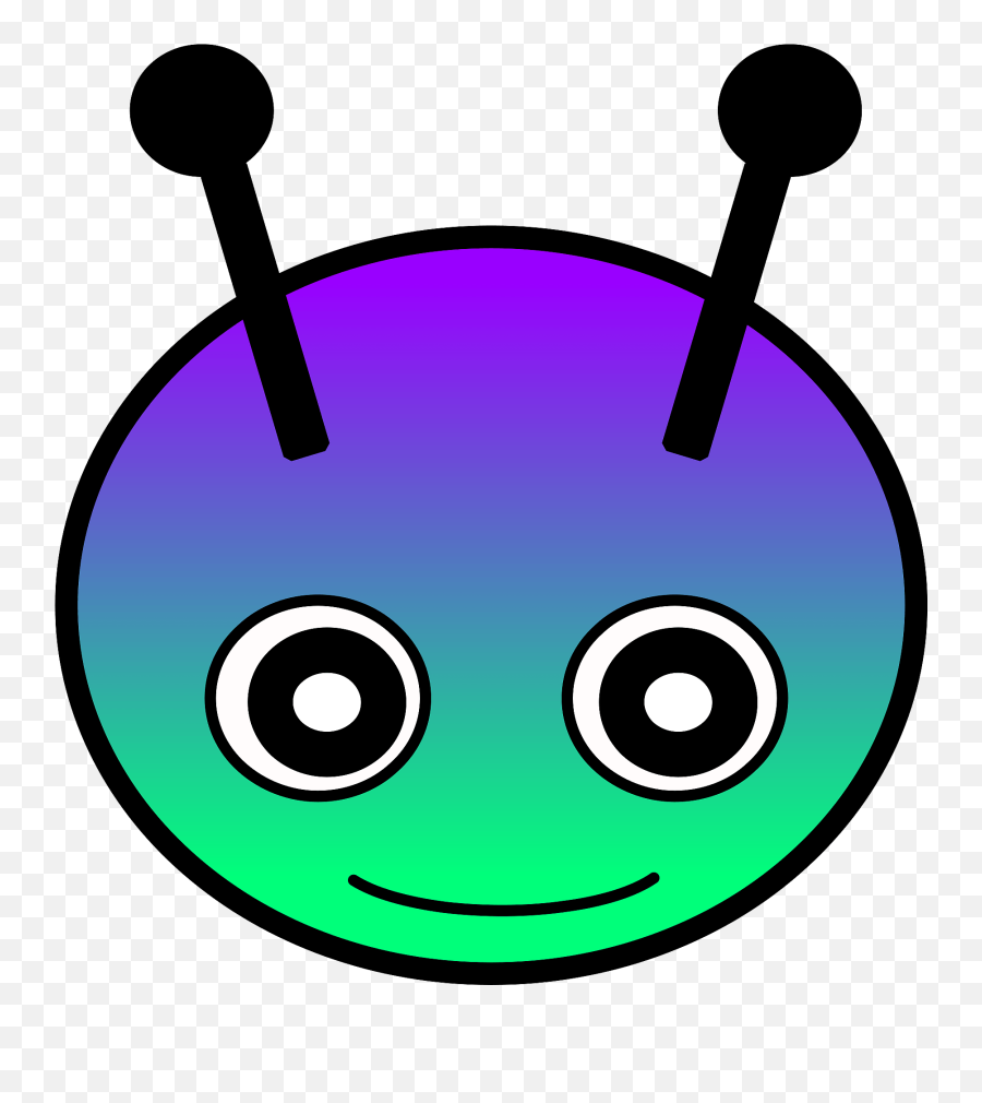Alien Head Clipart Free Download Transparent Png Creazilla - Alien Head With Antenna Emoji,Alien Emoticon