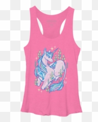 New Pink Unicorn Tank Tops Design By Humans - Active Tank Emoji,Horse And Muscle Emoji