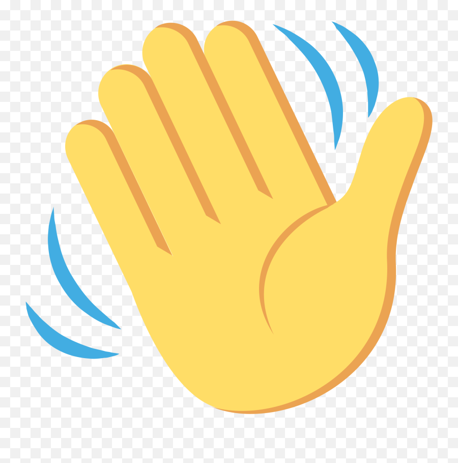Download Open - Waving Emoji Black Background,Open Hand Emoji