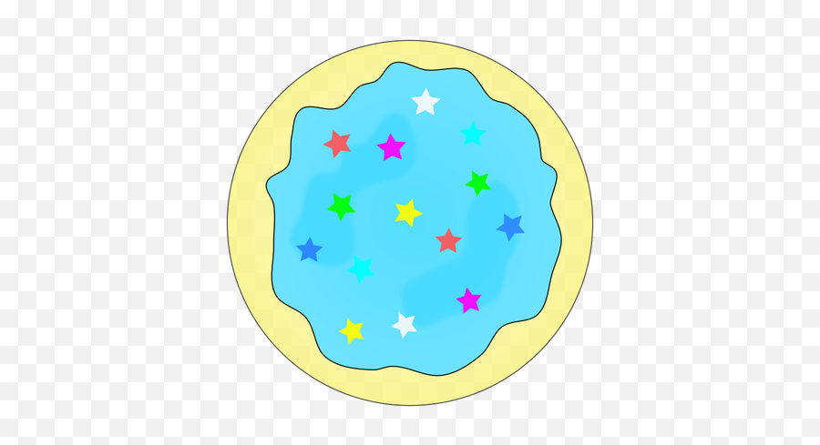 Blue Sugar Cookie Illustration - Sugar Cookie Clipart Emoji,Rainbow Emoji