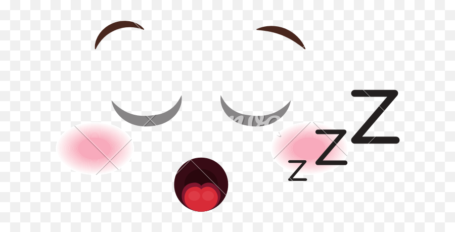 Asleep Face Emoticon Kawaii Style - Sleeping Kawaii Face Png Emoji,Kawaii Emoticon