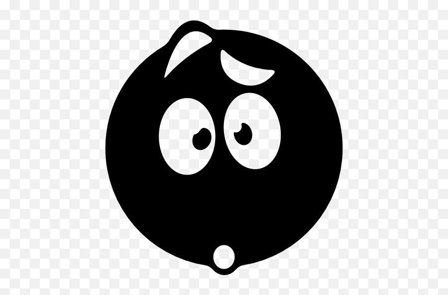 Confused Emoticon Icons - Confused Black Emoji,Confused Emoticon