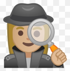 Medium - Detective Emoji,Magnifying Glass Fish Emoji