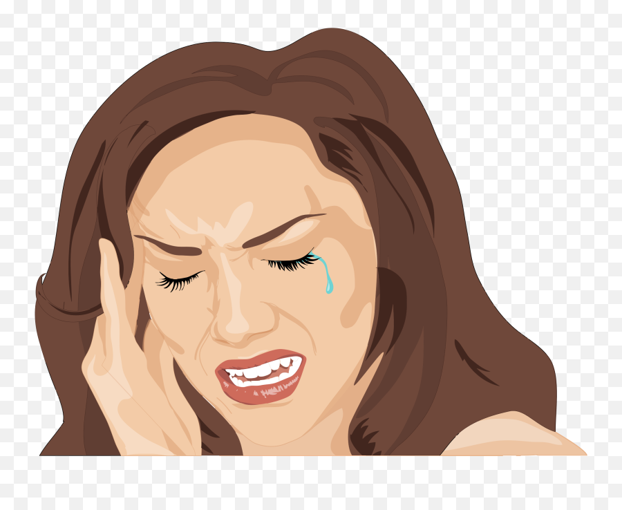 Woman Having Major Headache Vector - Imagen De Dolor De Cabeza Emoji,Emoji Pain Scale