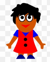 Vector Clip Art Of Happy Afro - Imagenes Prediseñadas De Niñas Alegres En Png Emoji,Red Dress Dancing Emoji