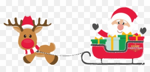 The Newest Lung Stickers - Sleigh Deer Cartoon Emoji