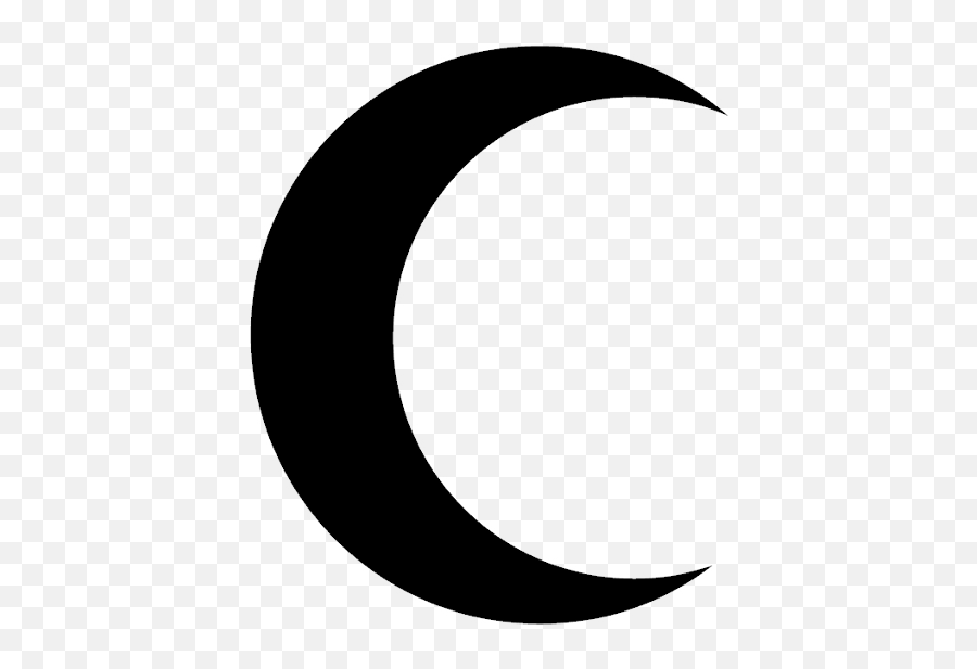 Solid Black Crescent Moon Clipart Sticker - Crescent Moon Png Transparent Emoji,Black Moon Emoji