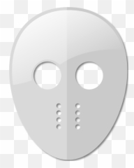 Public Domain Clip Art Image - White Hockey Mask Transparent Emoji