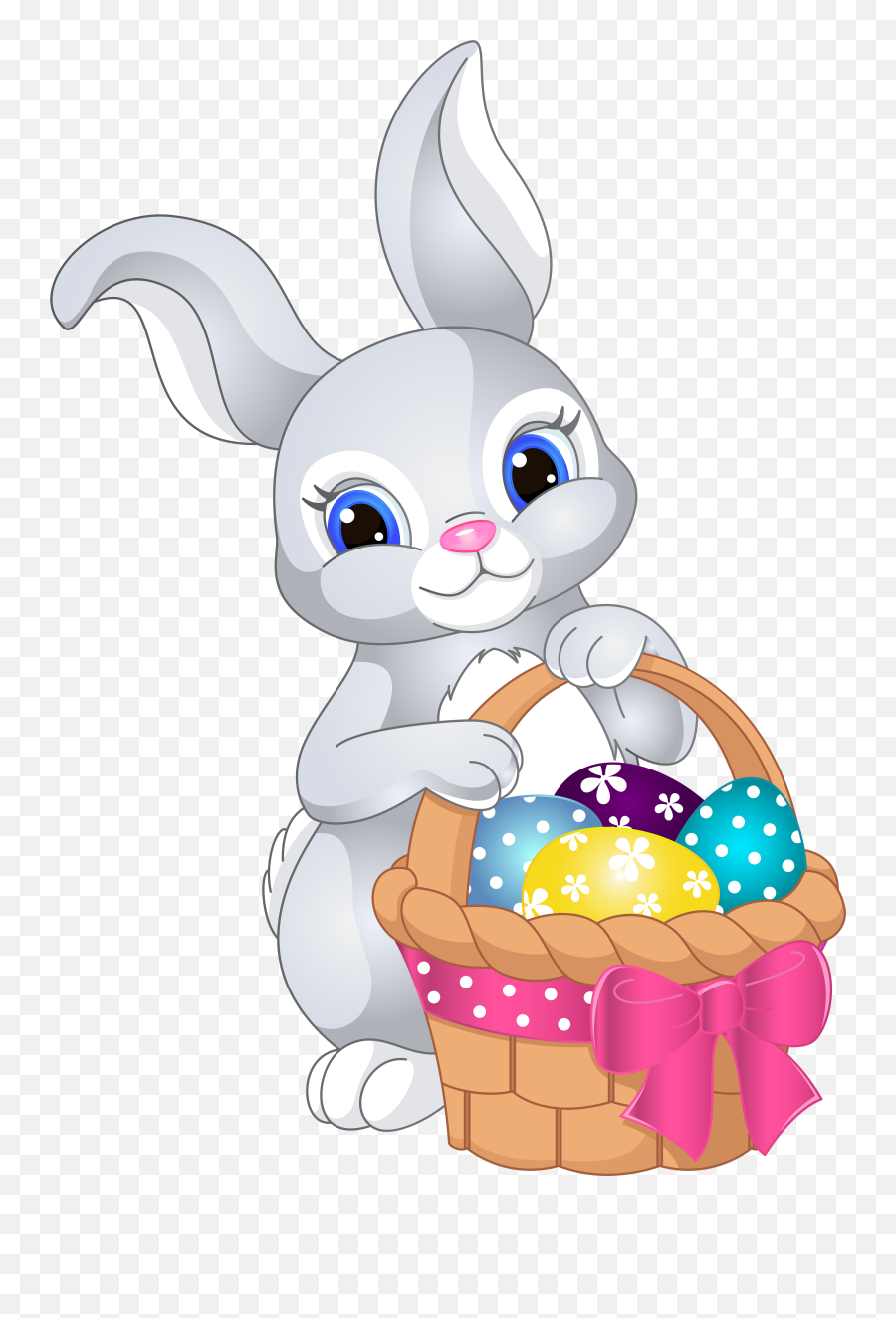 Hopping Easter Bunny Clipart - Bunny Easter Clip Art Emoji,Easter Bunny Emoji